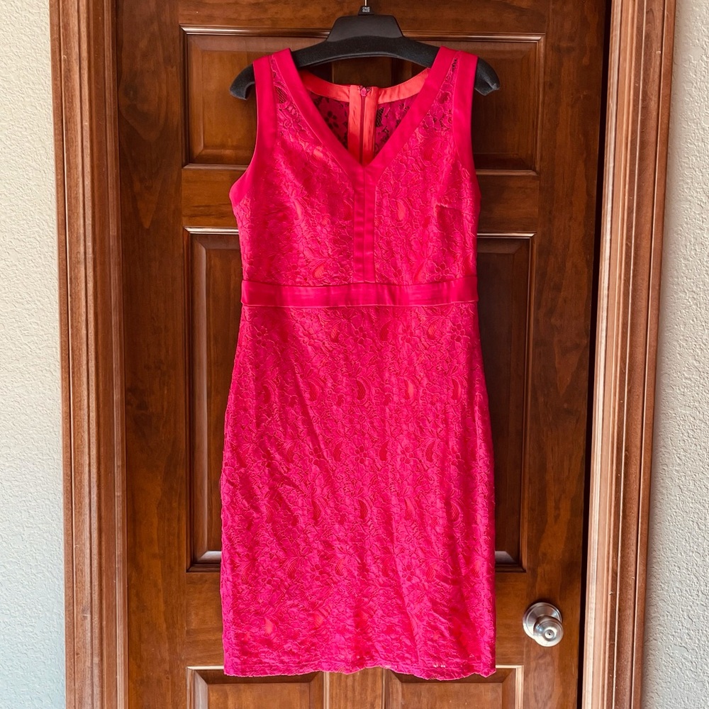 Dress Barn fuschia lace dress